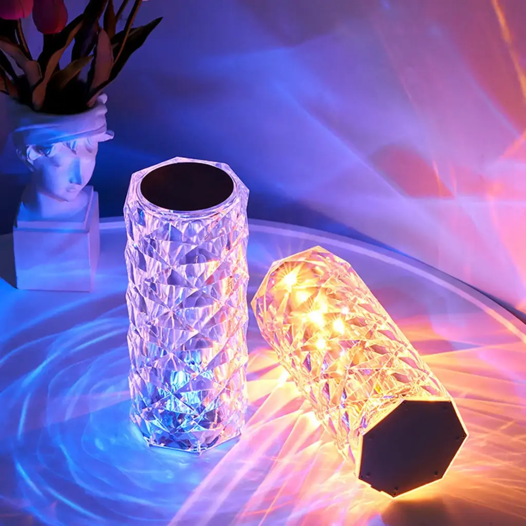 Rose Crystal Touch Lamp